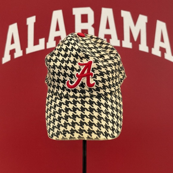 Vintage Nike Alabama Crimson Tide Houndstooth Patterned Hat One Size - Picture 1 of 7